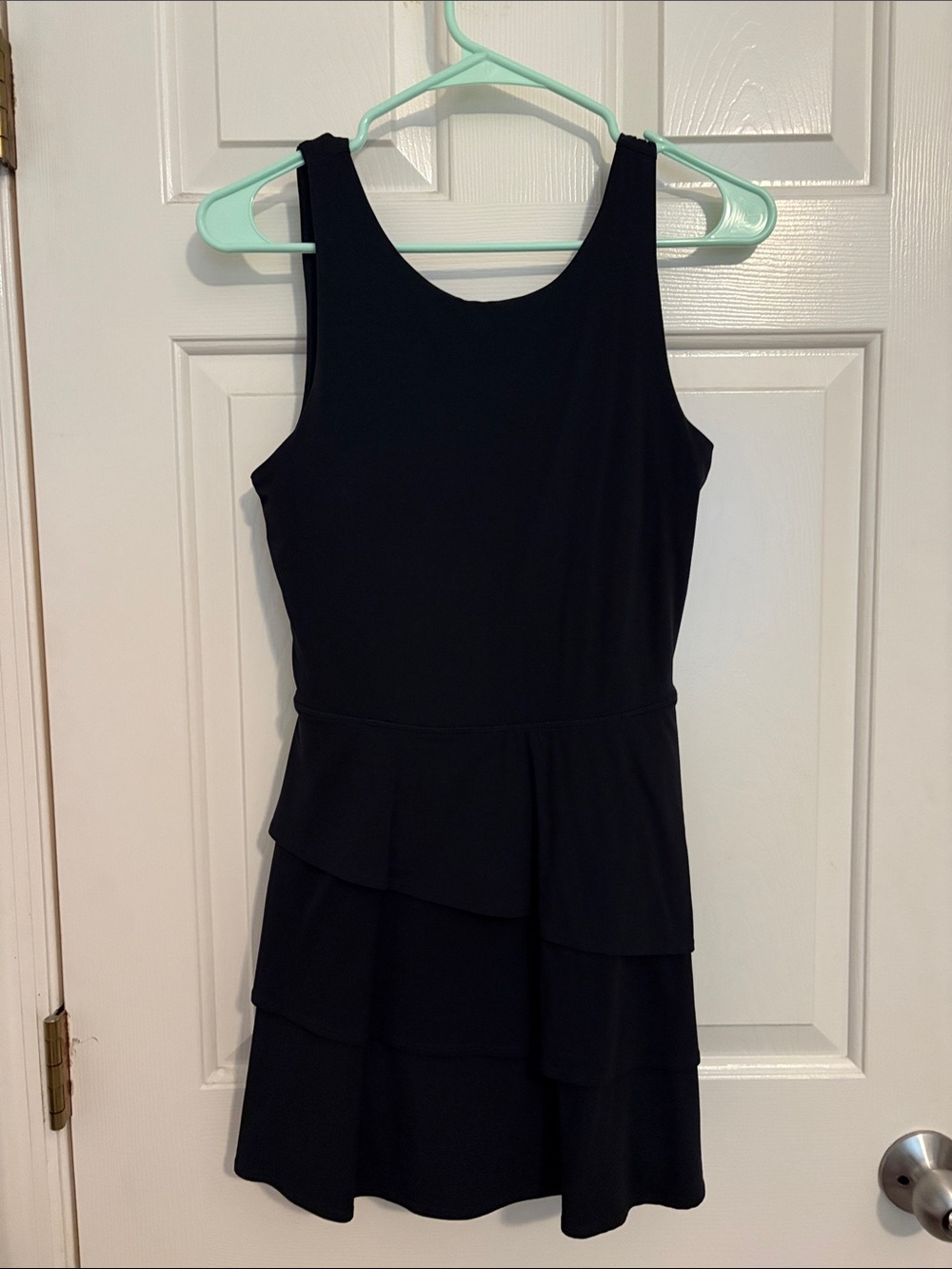 JoyLab Black Sleeveless Tiered Mini Dress